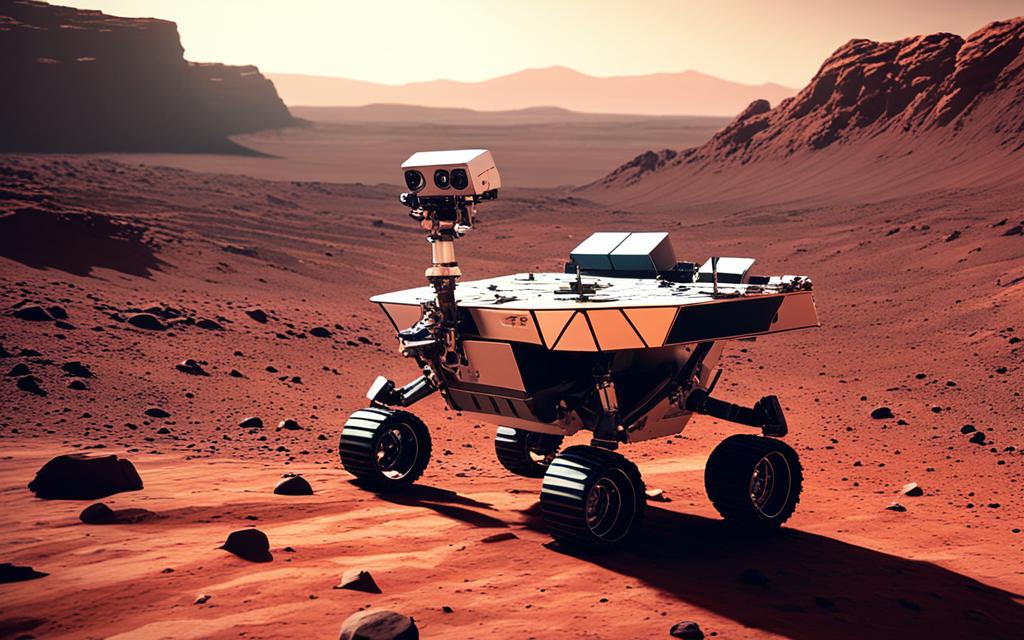 Rover na superfície de Marte